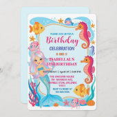 レインマーメイドお洒落タコ星誕生日 セーブザデート (正面/裏面)