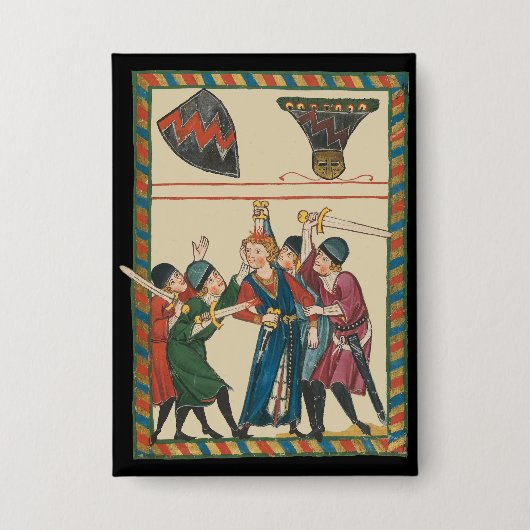 レインマー・フォン・ブレンネンバーグ中世美術の死 缶バッジ (正面)