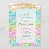 レインモダンボーグリッタードッツデザイン 招待状 (正面/裏面)