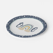 レインモダンボーファースト誕生日プレート-ボーイNB ペーパープレート (アングル)