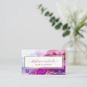 レインモダンボー金ゴールド液体インク抽象芸術 名刺 (スタンド正面)