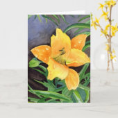 レインリリー、グリーティングカード カード (黄色い花)
