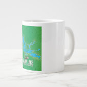 レインレイク北米湖の地図 ジャンボコーヒーマグカップ (正面右)
