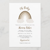 レイン男女兼用ボーベビーシャワー招待状 招待状 (正面)