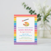 レイン絵画ボーズアーツクラフツ子供の誕生日パーティー 招待状 (スタンド正面)