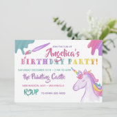 レイン絵画ボー&ユニコーン招待状 招待状 (スタンド正面)