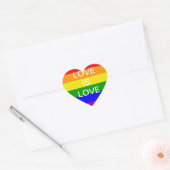 レイン보ーフラッグ love is love ハートシール (封筒)