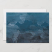 レイン ストーム 水彩画 彼の & 彼の カップルのシャワー 招待状 (裏面)