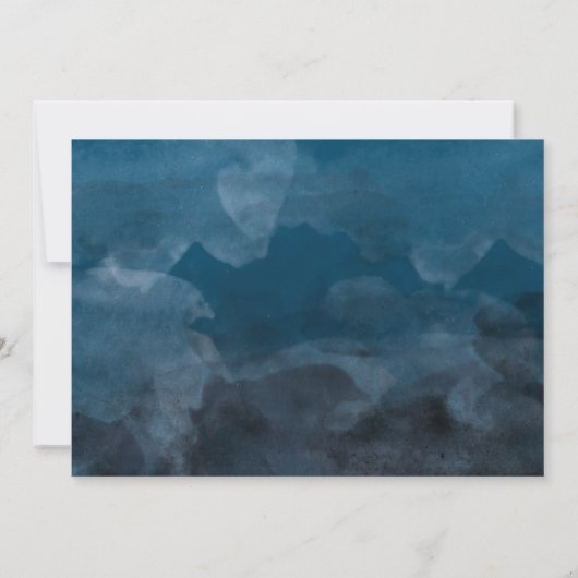 レイン ストーム 水彩 彼の & 彼のカップルのシャワー 招待状 (裏面)