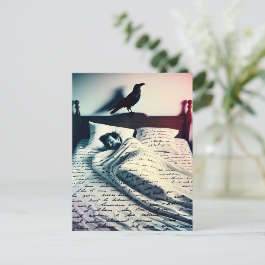 レイヴンが眠っている男を見守る ポストカード (スタンド正面)