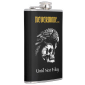 レイヴンとスカルとのゴシック風ユーモア フラスク (右)