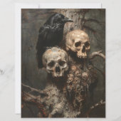 レイヴンとスカル不気味スクラップブック紙 (正面)