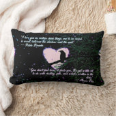 レイヴンのダークラブ白熱［赤熱］光を放つハートと引用文 ランバークッション (ブランケット)