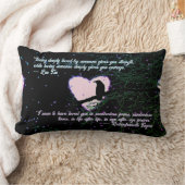 レイヴンのダークラブ白熱［赤熱］光を放つハートと引用文 ランバークッション (ブランケット)