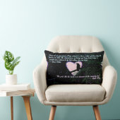 レイヴンのダークラブ白熱［赤熱］光を放つハートと引用文 ランバークッション (椅子)