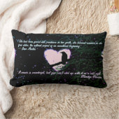 レイヴンのダークラブ白熱［赤熱］光を放つハートと引用文 ランバークッション (ブランケット)