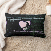 レイヴンのダークラブ白熱［赤熱］光を放つハートと引用文 ランバークッション (ブランケット)