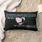 レイヴンのダークラブ白熱［赤熱］光を放つハートと引用文 ランバークッション (ブランケット)