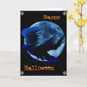 レイヴンのハロウィーンカード カード (黄色い花)