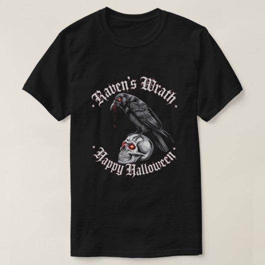 レイヴンの怒り:ハッピーハローウィン Tシャツ (デザイン正面)
