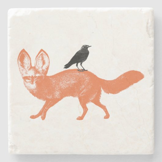 レイヴンはキツネ ストーンコースター (正面)