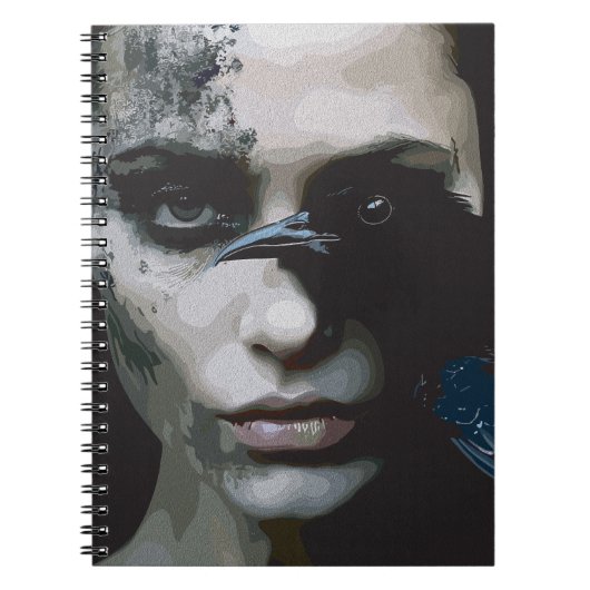 レイヴンを持つ謎の女性 ノートブック (正面)