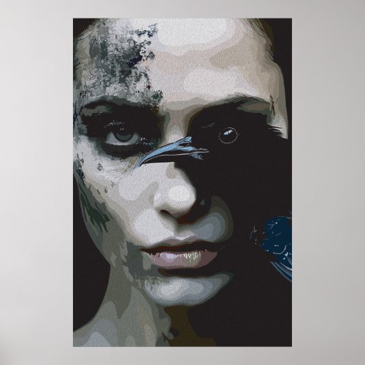 レイヴンを持つ謎の女性 ポスター (正面)