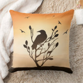 レイヴンアットサンセット装飾用クッション クッション (ブランケット)