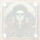 レイヴンウィッチファンタジーホラーゴシックゴシック ガラスコースター (裏面)