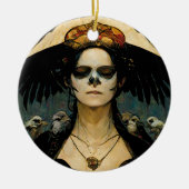 レイヴンウィッチ4ファンタジーホラーゴシックゴシック セラミックオーナメント (正面)
