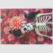 レイヴンエレガントゴシック骨格スカルデコパージュ 薄葉紙 (正面)