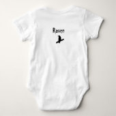 レイヴンオンザツリーベビーボディスーツ ベビーボディスーツ (裏面)