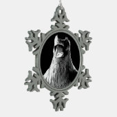 レイヴンオーナメントレイヴンクリスマスデコレーションカスタム スノーフレークピューターオーナメント (左)