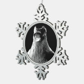 レイヴンオーナメントレイヴンクリスマスデコレーションカスタム スノーフレークピューターオーナメント (右)