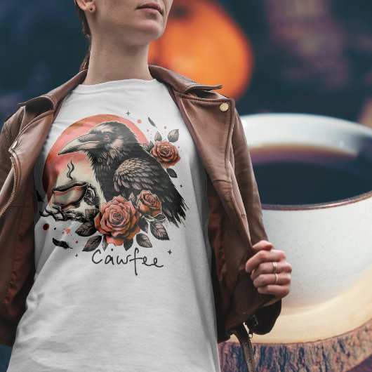 レイヴンカウフィーおもしろいブラックバードハロウィーン トライブレンドTシャツ