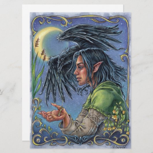 レイヴンガイドアートカードフェアユタレファンタジー月 (正面/裏面)