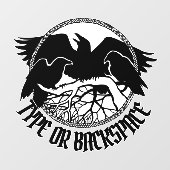 レイヴンデカールパーソナライズされたトバルアートウィンドウにしがみつく ウィンドウサイン (シート)