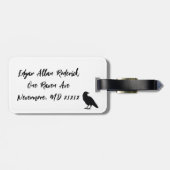 レイヴンバードカスタムバッグラベル | ホラーファンの荷物タグ ラゲッジタグ (裏面横)