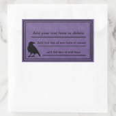 レイヴンパープルテンプレートシール 長方形シール (バッグ)