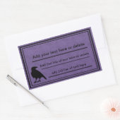 レイヴンパープルテンプレートシール 長方形シール (封筒)