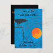 レイヴンフルムーンハロウィーン招待状 招待状 (正面/裏面)