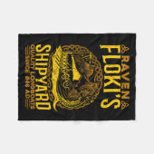 レイヴンフロキス造船所ノルディック神話バイキング フリースブランケット (正面(横))