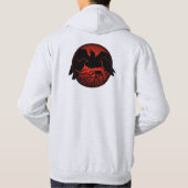 レイヴンフード付きスウェットシャツジャケット女子レイヴンカルーアートジャケット パーカ (裏面)