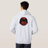 レイヴンフード付きスウェットシャツジャケット女子レイヴンカルーアートジャケット パーカ (裏面フル)