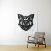 レイヴンブラックキャットデザイン背景 タペストリー (インサイチュ)