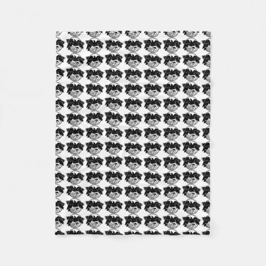 レイヴンブランケット先住民スピリットアニマルフリースブランケット フリースブランケット (正面)