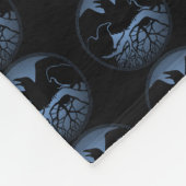 レイヴンブランケット先住民スピリットアニマルフリースブランケット フリースブランケット (角)