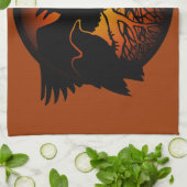 レイヴンプレートファースト・ネーションズレイヴン・アートサービングプレート キッチンタオル (折り畳み)