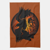 レイヴンプレートファースト・ネーションズレイヴン・アートサービングプレート キッチンタオル (縦)