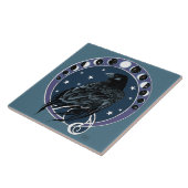 レイヴンムーンフェイズスターズブルー タイル (側面)